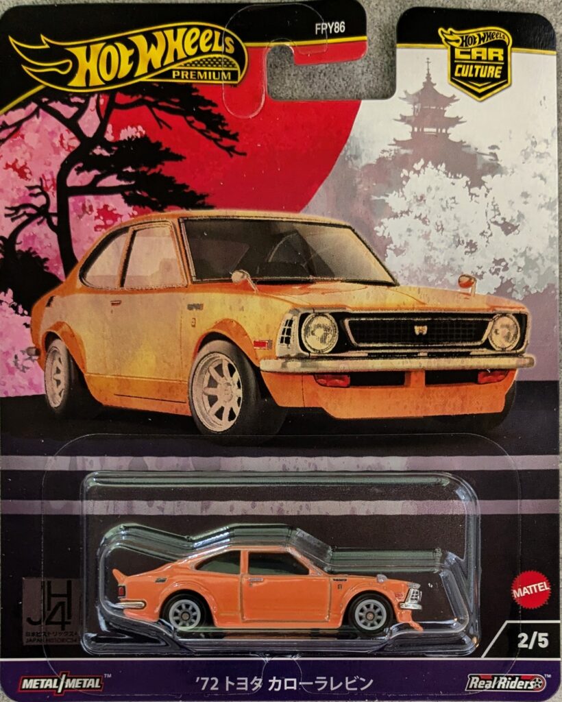 hotwheels collection
2024
Car Culture: Japan Historics 4
'72 Toyota Corolla Levin