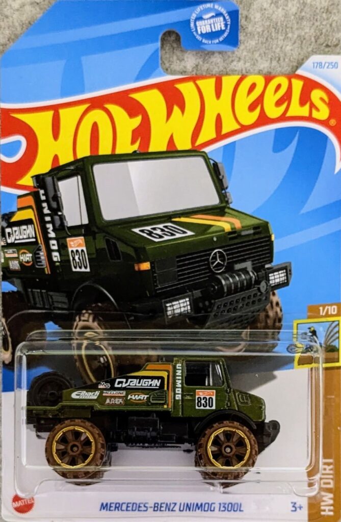 hotwheels collection
2024
HW Dirt
Mercedes-Benz Unimog 1300L