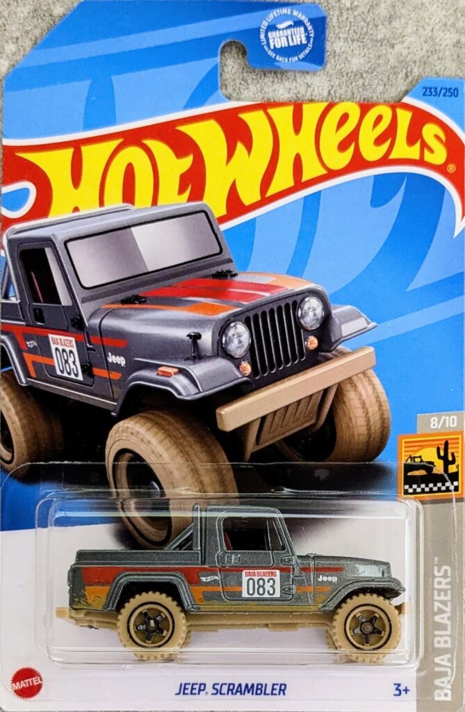 hotwheels collection
2023
Baja Blazers
Jeep Scrambler