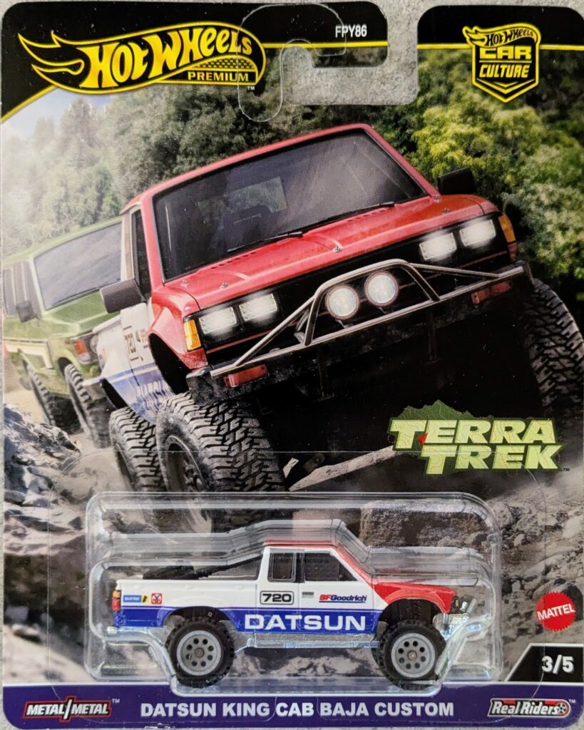 hotwheels collection
2024
Car Culture: Terra Trek
Datsun King Cab Baja Custom