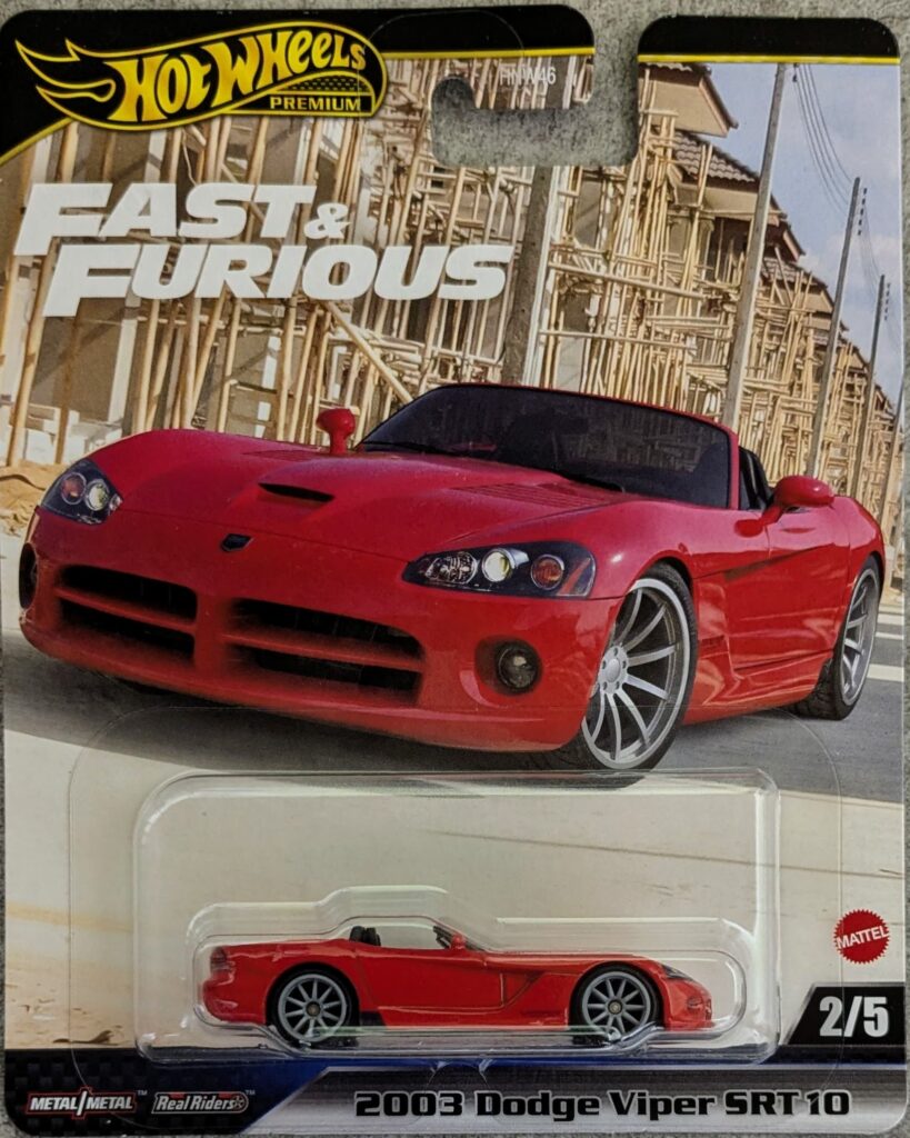 2025 Hot Wheels Premium Fast & Furious 2003 Dodge Viper SRT-10