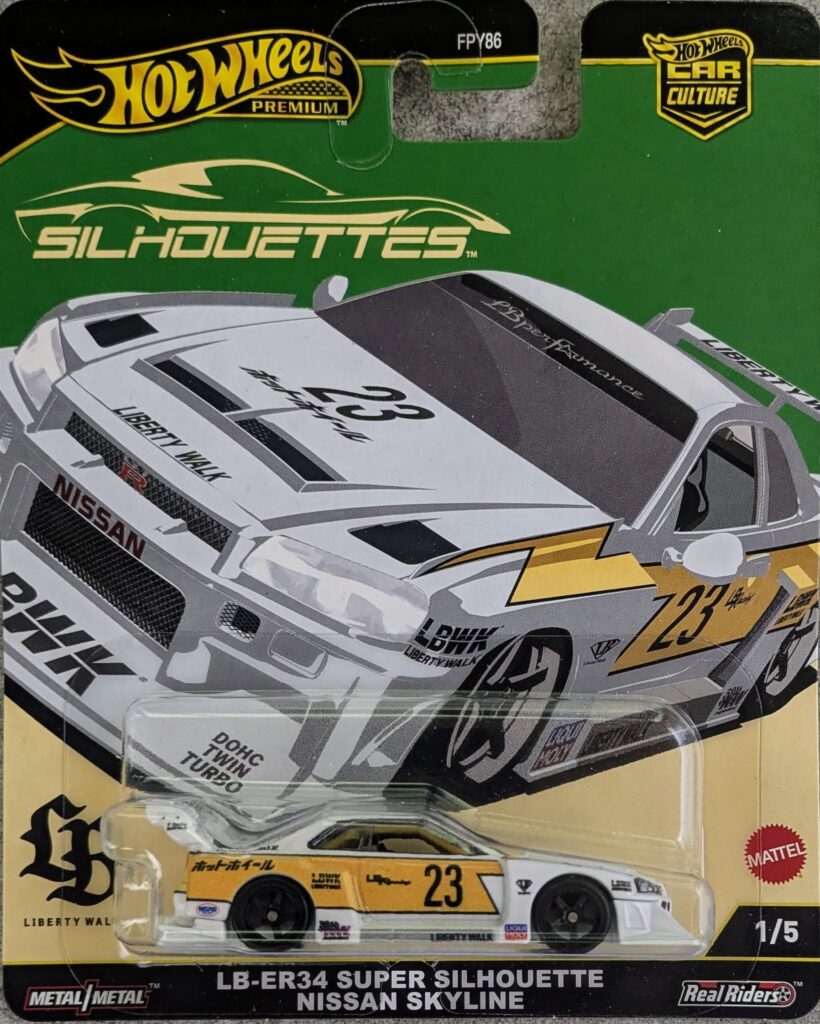 2025 Hot Wheels Premium Car Culture: Silhouettes LB-ER34 Super Silhouette Nissan Skyline